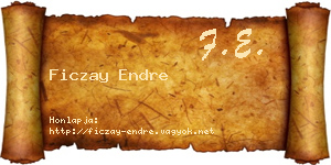 Ficzay Endre névjegykártya